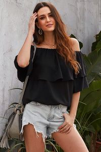 Off-Shoulder Frilled Top