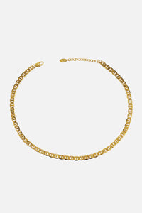 Gold Chain Geometric Inlay Necklace