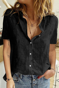 Textured Button Down Top