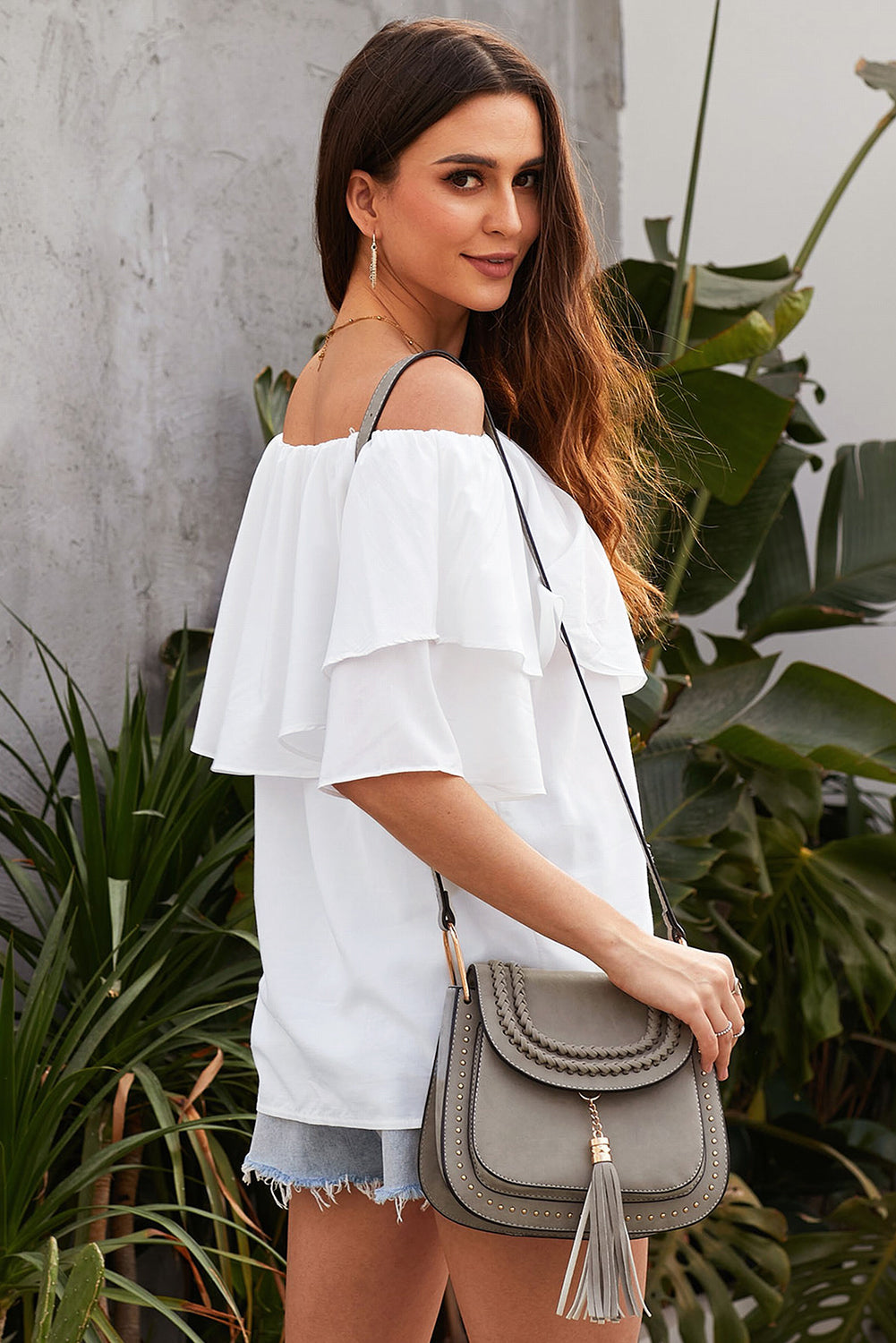 Off-Shoulder Frilled Top