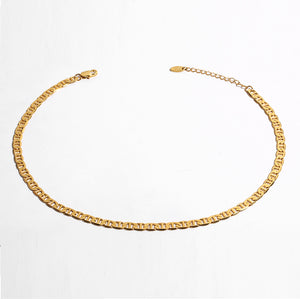 Gold Chain Geometric Inlay Necklace