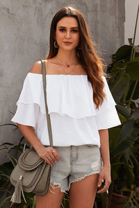Off-Shoulder Frilled Top