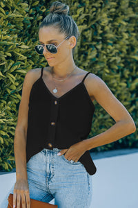Tie Dye Buttoned Tank Top