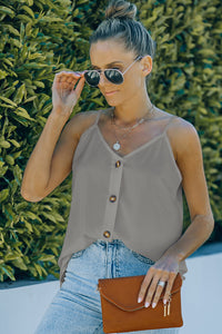 Tie Dye Buttoned Tank Top