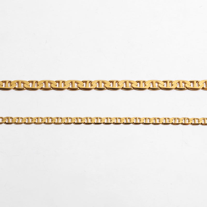 Gold Chain Geometric Inlay Necklace